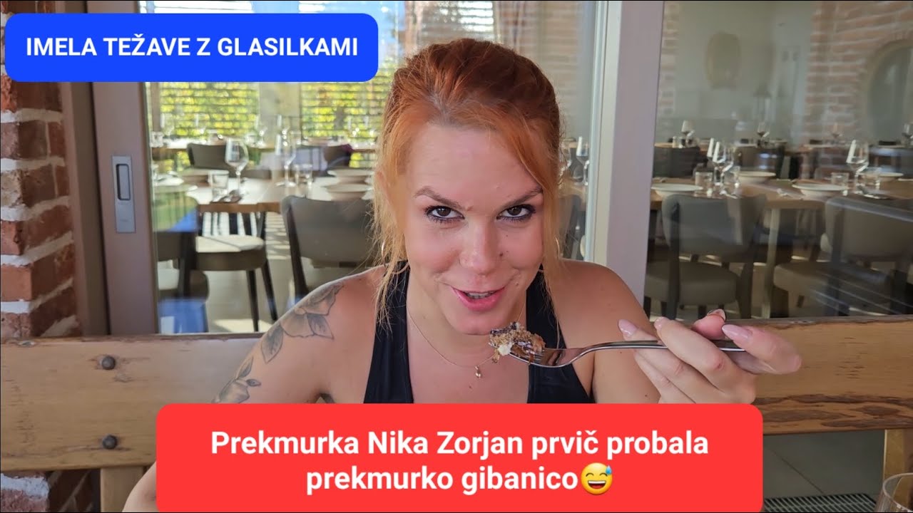 Prekmurka Nika Zorjan je prvič probala prekmursko gibanico!