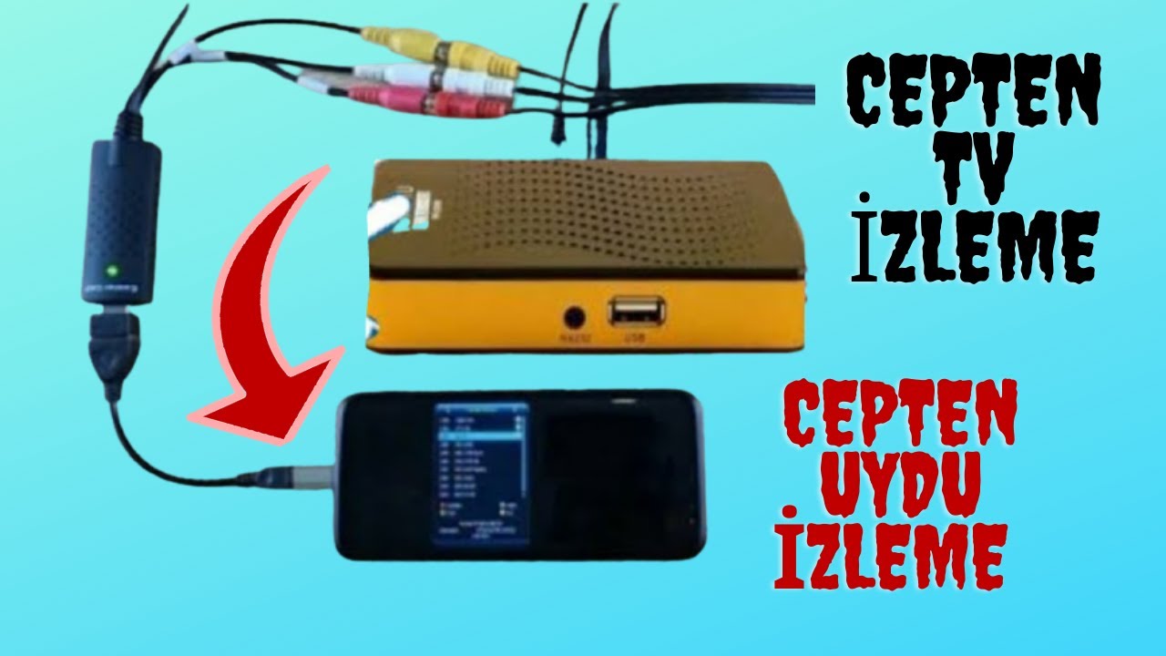 CEP TELEFONUNA UYDU ALICI RECEİVER BAGLAMA CEPTEN TV İZLEME CEPTEN UYDU IZLEME