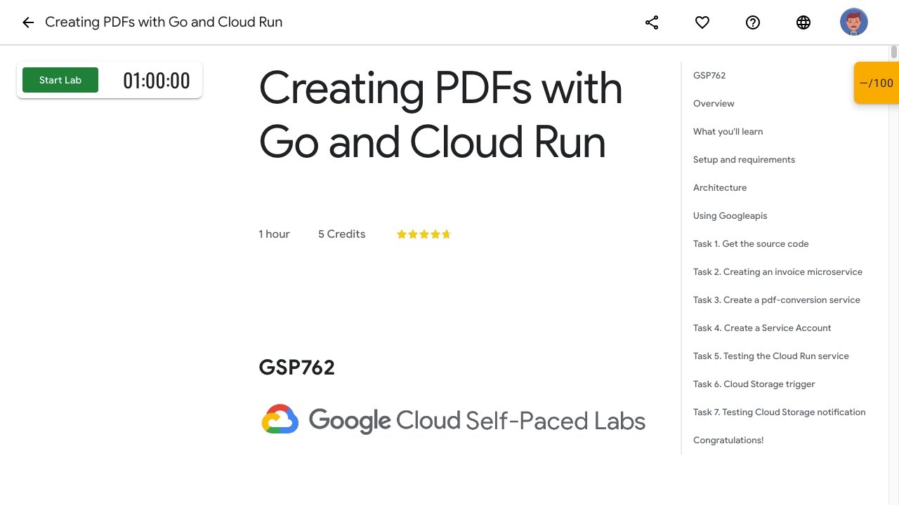 Creating PDFs with Go and Cloud Run GSP762