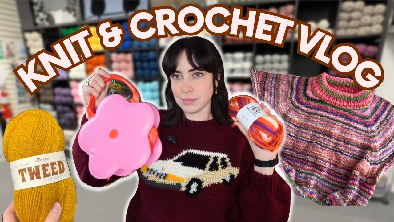 KNIT & CROCHET VLOG | yarn shopping, new projects + more :)