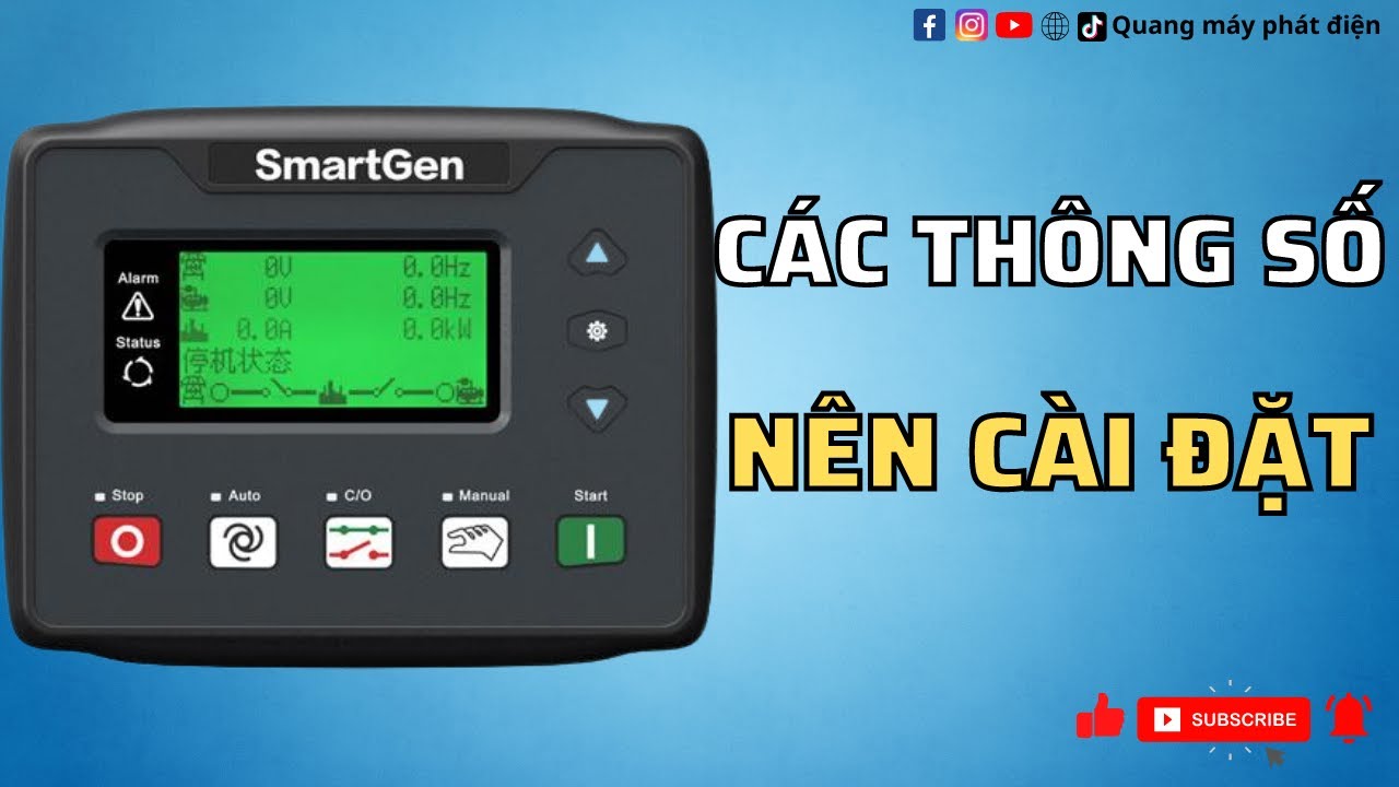 Lắp mới bộ điều khiển máy phát điện cần cài thông số gì ? | Quang máy phát điện