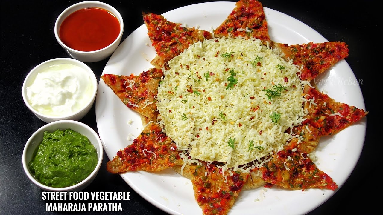 सूरत का प्रसिद्ध महाराजा पराठा | Surat Street Food Vegetable Maharaja Paratha | Breakfast/ Nashta
