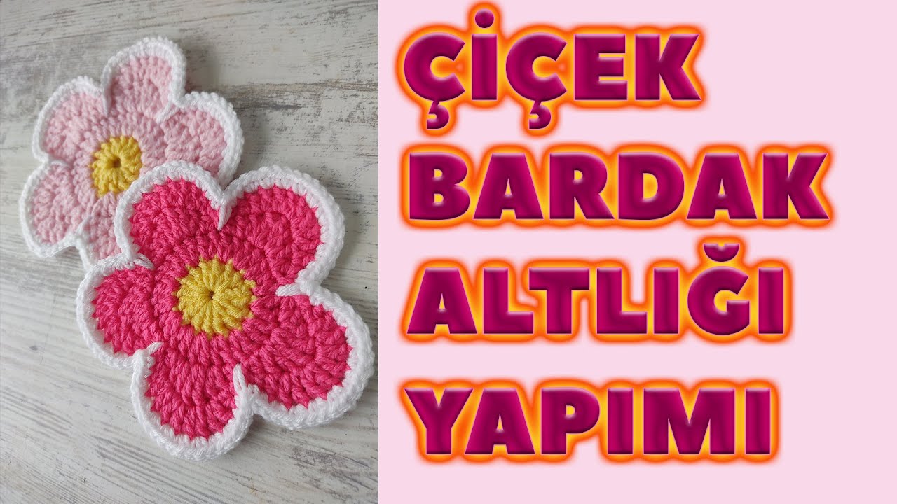 Çiçek Bardak Altlığı Nasıl Yapılır? | Bardak Altlığı Yapımı | Super Easy Crochet Knitting