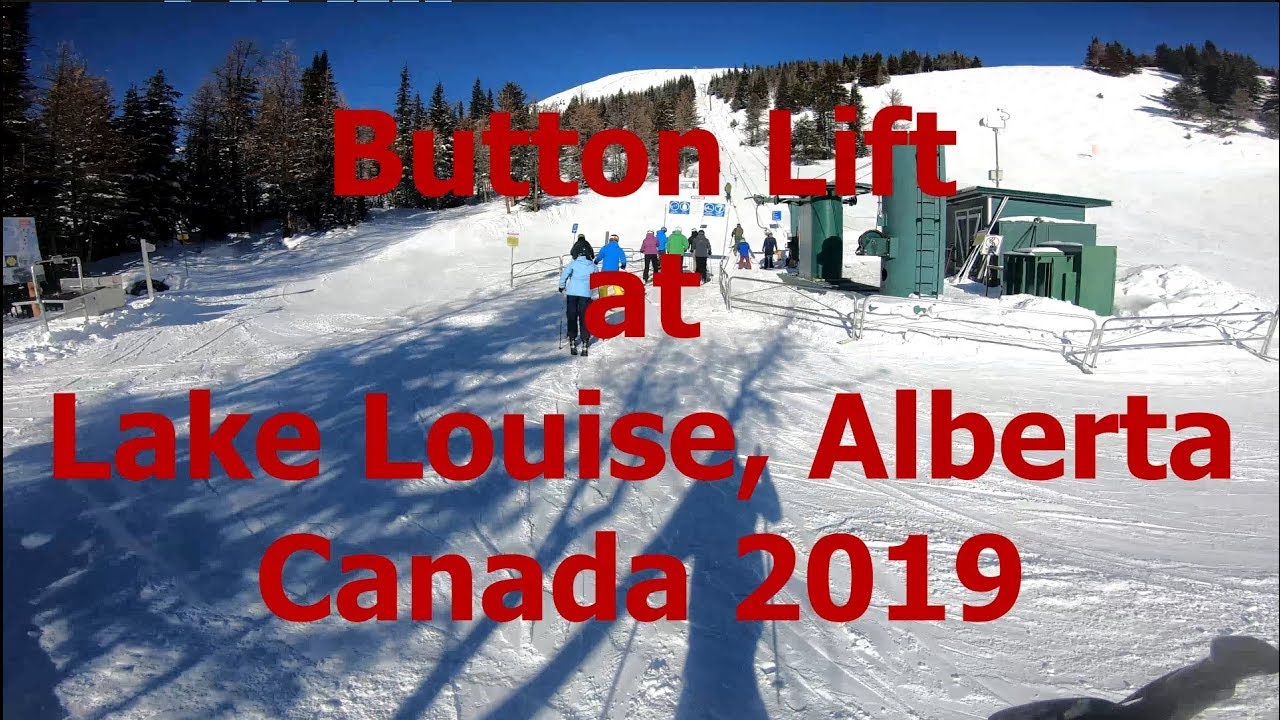 Riding the Button Lift at Lake Louise