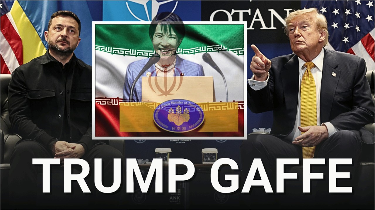 Zelensky's priceless reaction to bizarre Trump gaffe at NATO summit