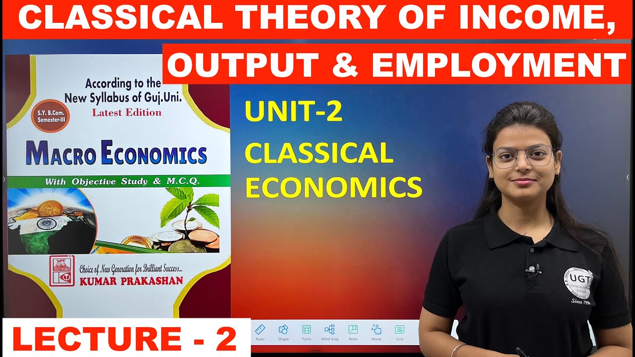 Classical Theory of Income, Output and Employment | Macro Economics | Lecture - 2 | UGT