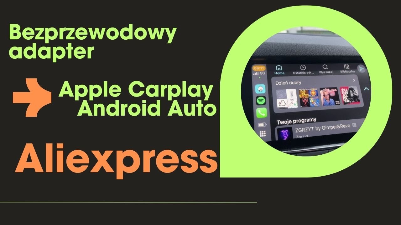 Bezprzewodowy adapter CarPlay, Android Auto z Aliexpress