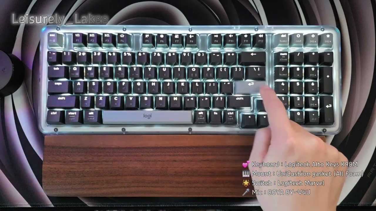 예쁜 사무용 가스켓 기계식 키보드, 로지텍 Alto Keys K98M 솔직 리뷰