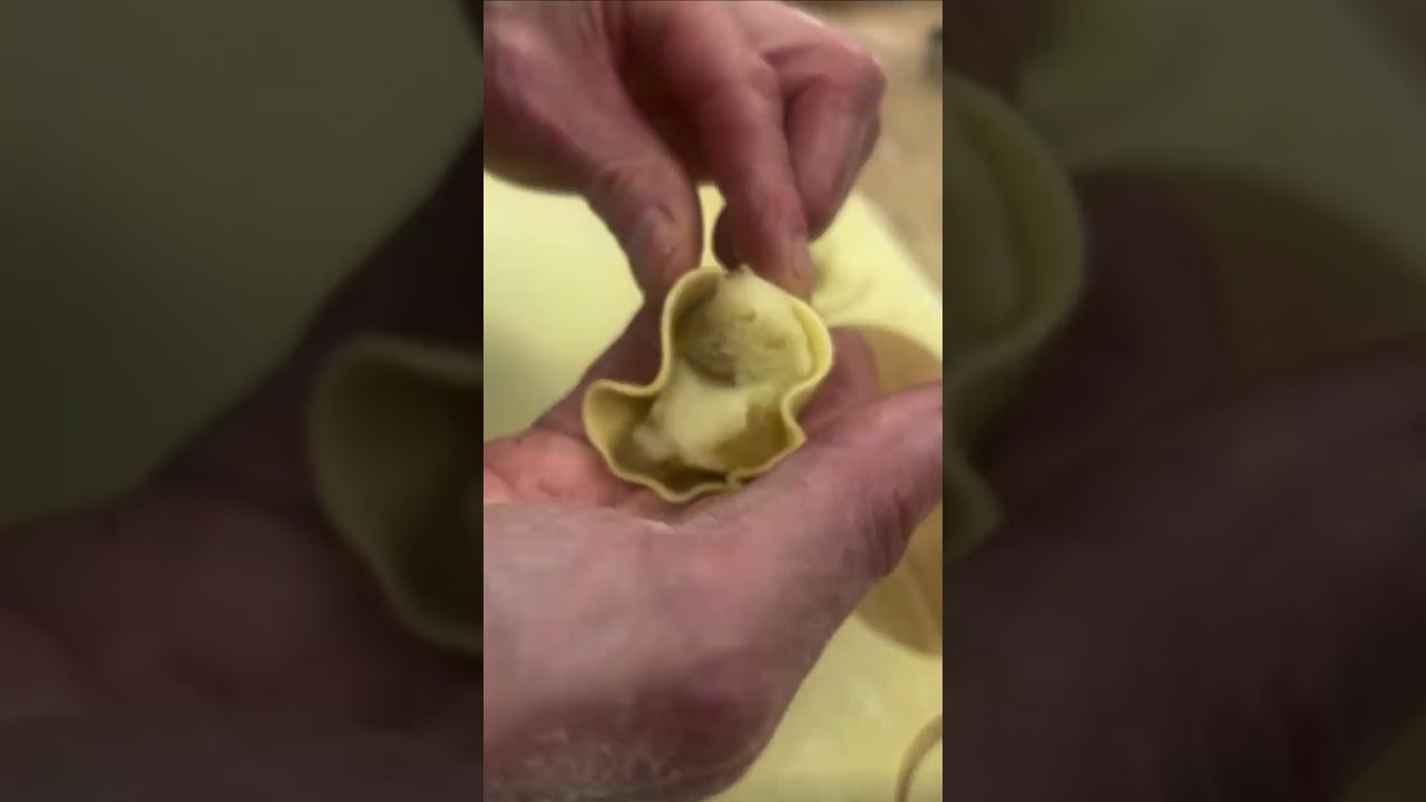 Sardinian stuffed ravioli (culurgiones). 