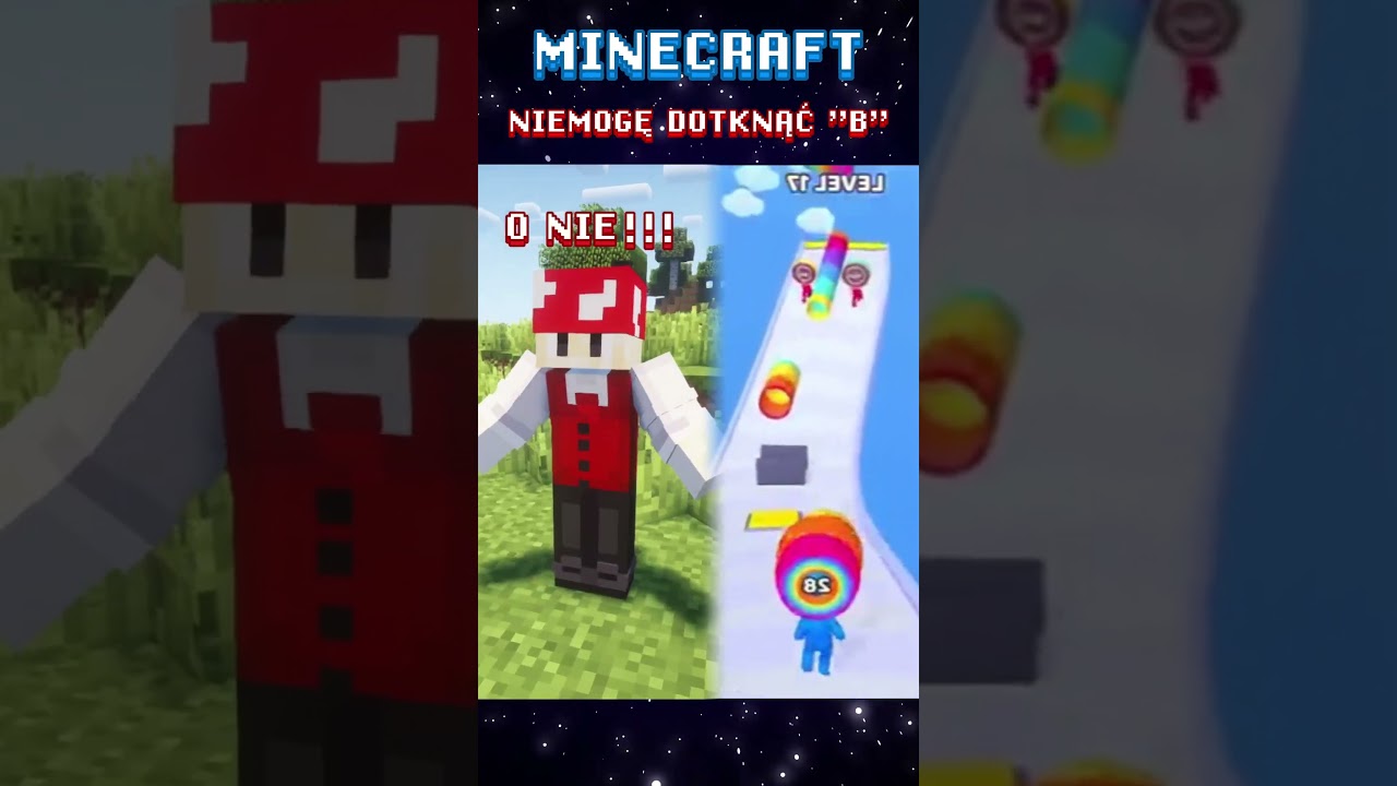 NIE MOGĘ DOTYKAĆ LITERY B w Minecraft!  #minecraft #minecraftshorts