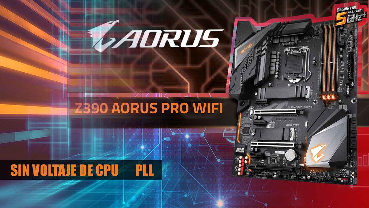 Z390 AORUS PRO WIFI, sin voltaje de CPU