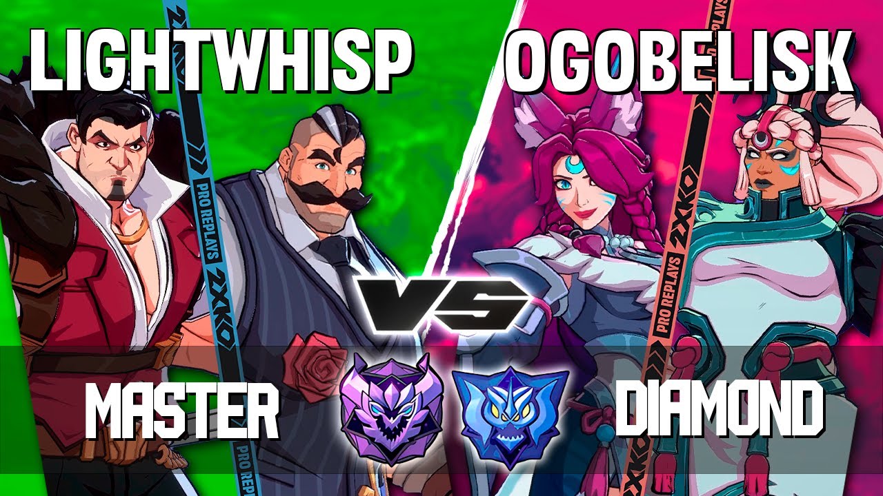 2XKO ▰ LIGHTWHISP (Braum-Darius) vs OGOBELISK (Ahri-Illaoi) ▰ 2XKO Pro level replays