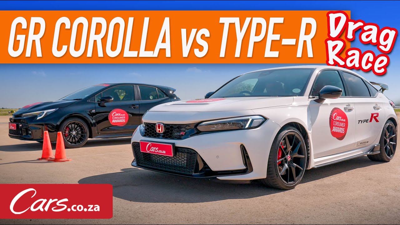 Toyota GR Corolla vs Civic Type-R Drag Race! Best of three and rolling start (manual vs manual)
