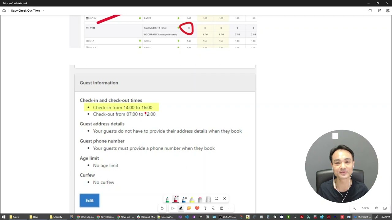 Hotel Not Bookable on Booking.com Due To Check-In Time.