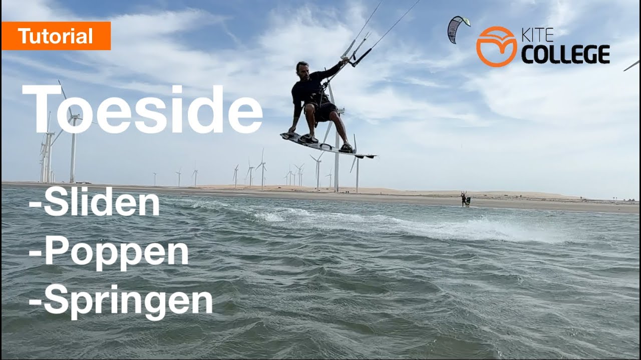 Kitecollege I Kitesurfen In & Out Toeside Slide I Switchen lernen  leicht gemacht I Fahrtechnik Kite