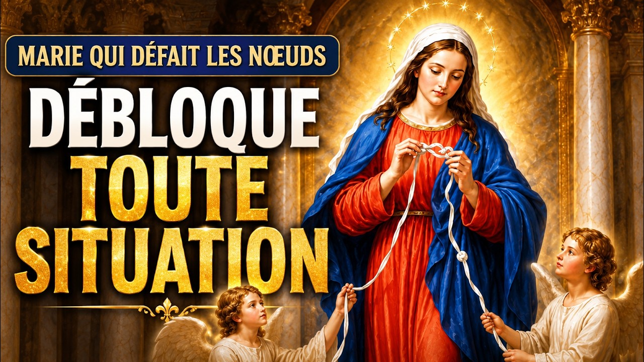 PRIÈRE PUISSANTE À MARIE QUI DÉFAIT LES NOEUDS OUVRE LES CHEMINS - DÉBLOQUER TOUTE SITUATION URGENTE
