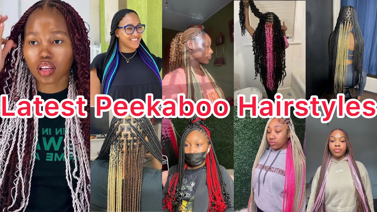 Latest & Best Peekaboo braids hairstyles For All Black Ladies ‼️Most Trendy Styles