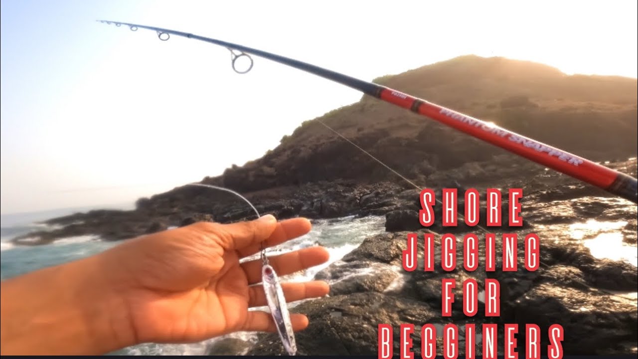 Shore jigging For Begginers || how to use jigs from shore , Back to back Trevallies fish .#fishing 