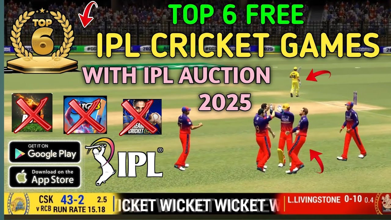 Top 6 Best IPL Cricket Games For Android 2025 ! Best Free IPL Cricket Games For Android In 2025