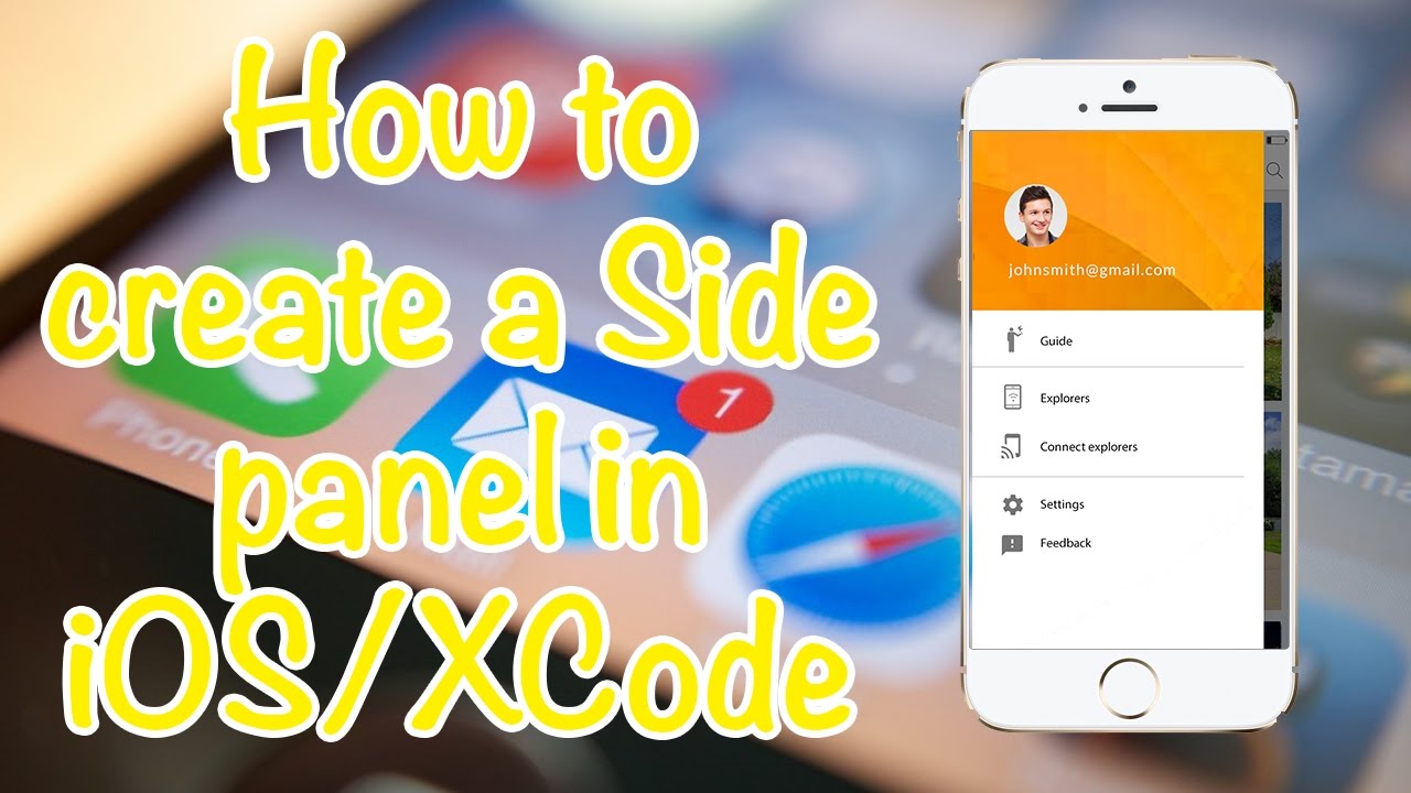 How to create side panel in iOS/Xcode