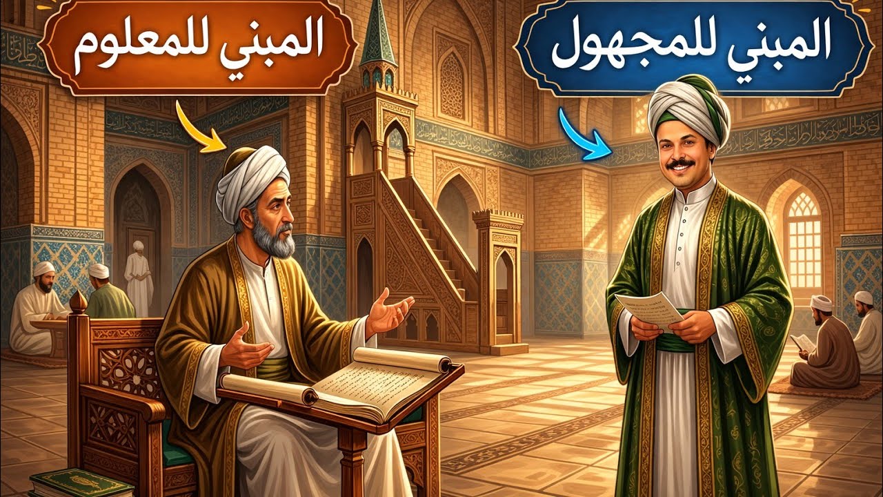 الصف الأول الإعدادي النحو المبني للمجهول والمبني للمعلوم 
