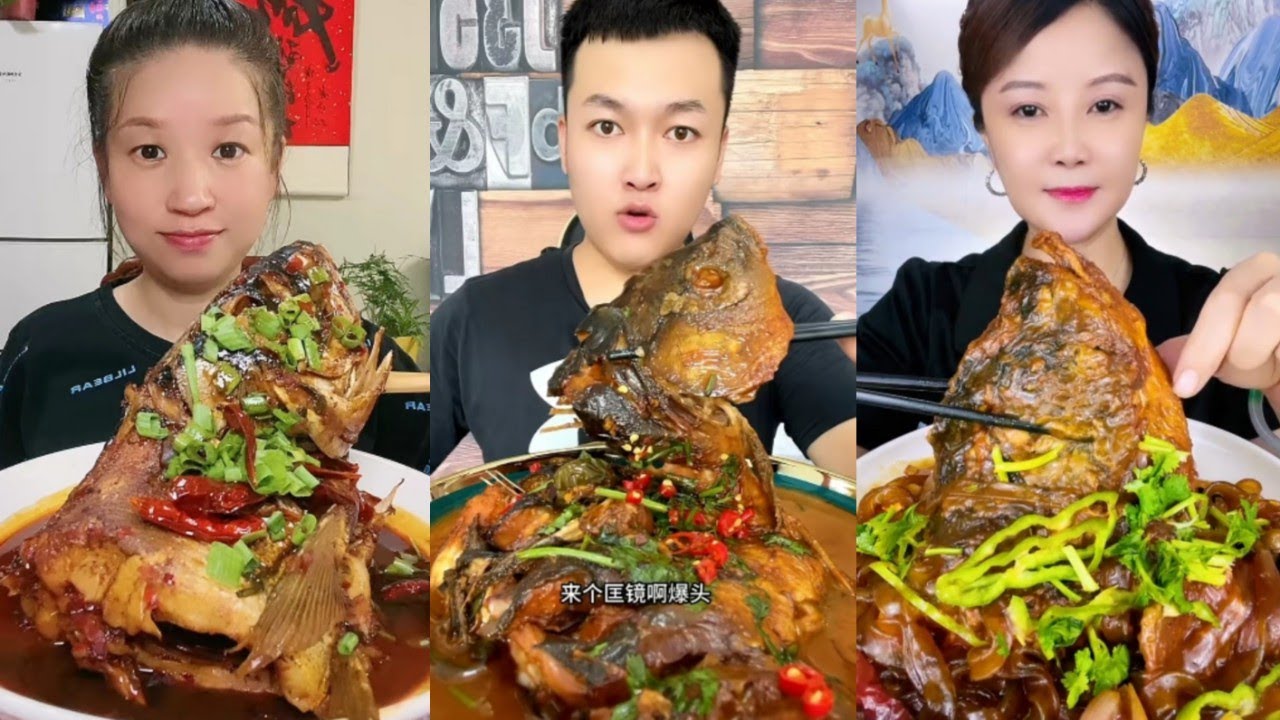 Chinese Mukbang Food Eating Show | God eats fish, Spicy Braised Fish #83 (P 247-248-249)