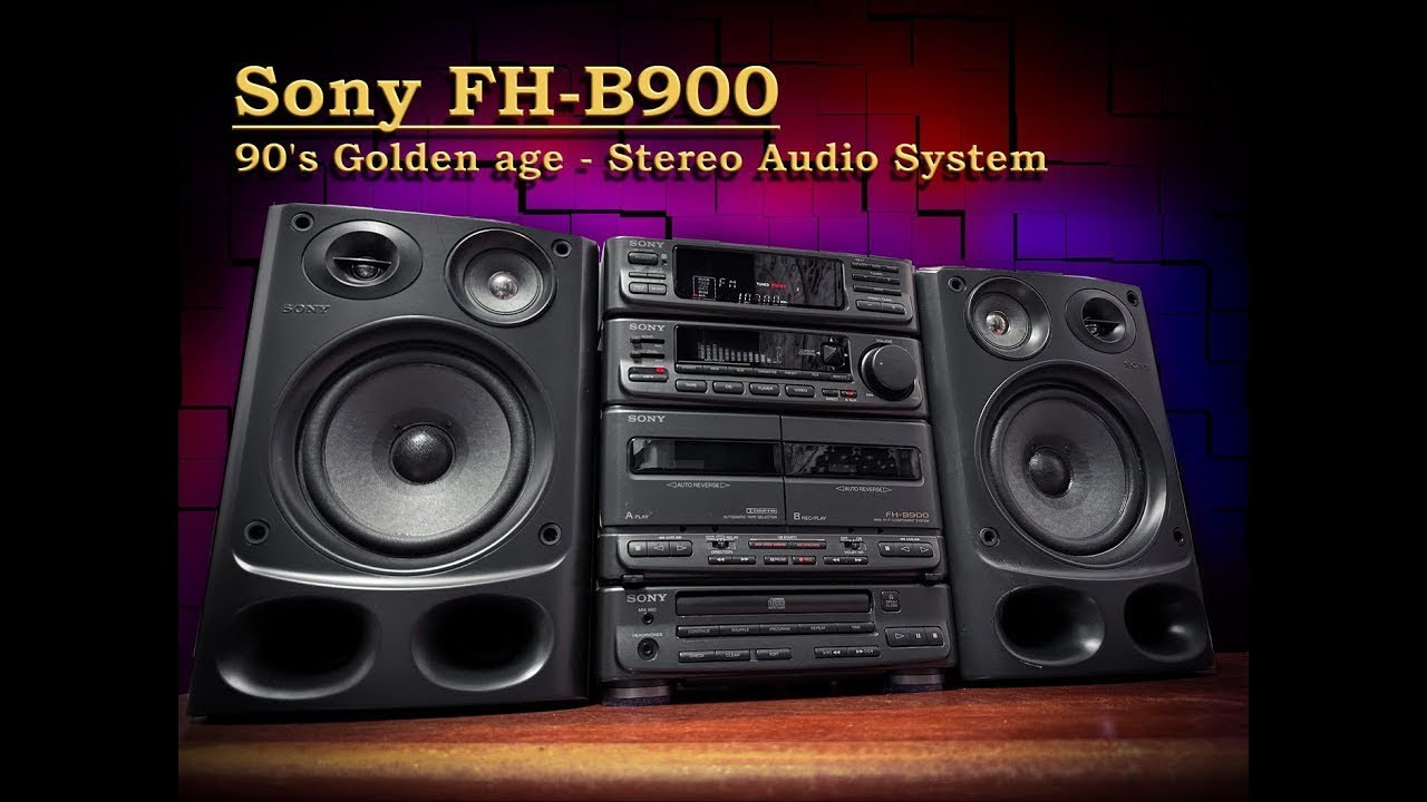 SONY FH-B900 Rare 90's Stereo HiFi Audio System 3way Speakers