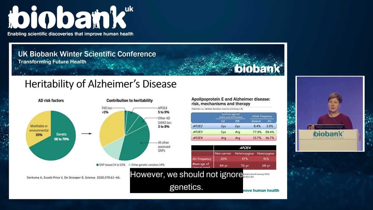 UK Biobank Conference: Prof Valentina-Escott Price genetic risk scores to stratify population risk
