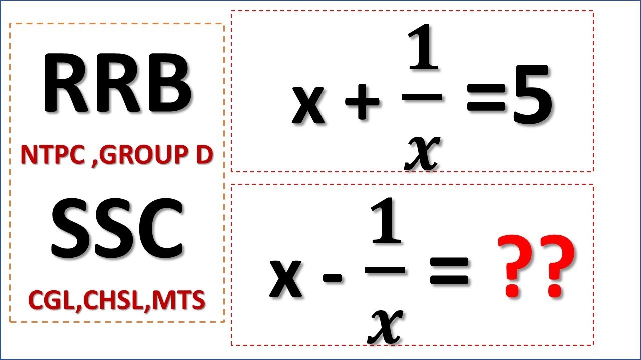 Algebra (बीजगणित) || SSC CGL CHSL & ALL Other Exams || RRB NTPC || #ssc #rrb #ntpc  #dsssb Type 2