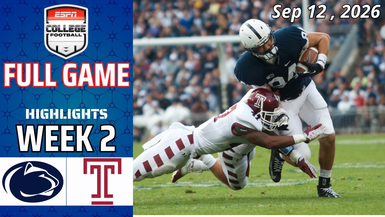 Penn State против Temple: лучшие моменты матча | 12 сент. | Студенческий футбол 2026 | NCAAF