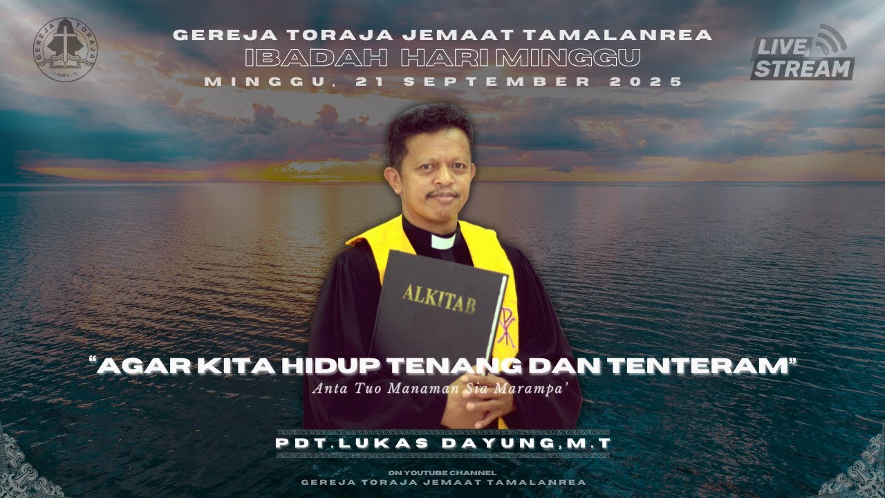 Ibadah Hari Minggu, 21 September 2025 | Gereja Toraja Jemaat Tamalanrea