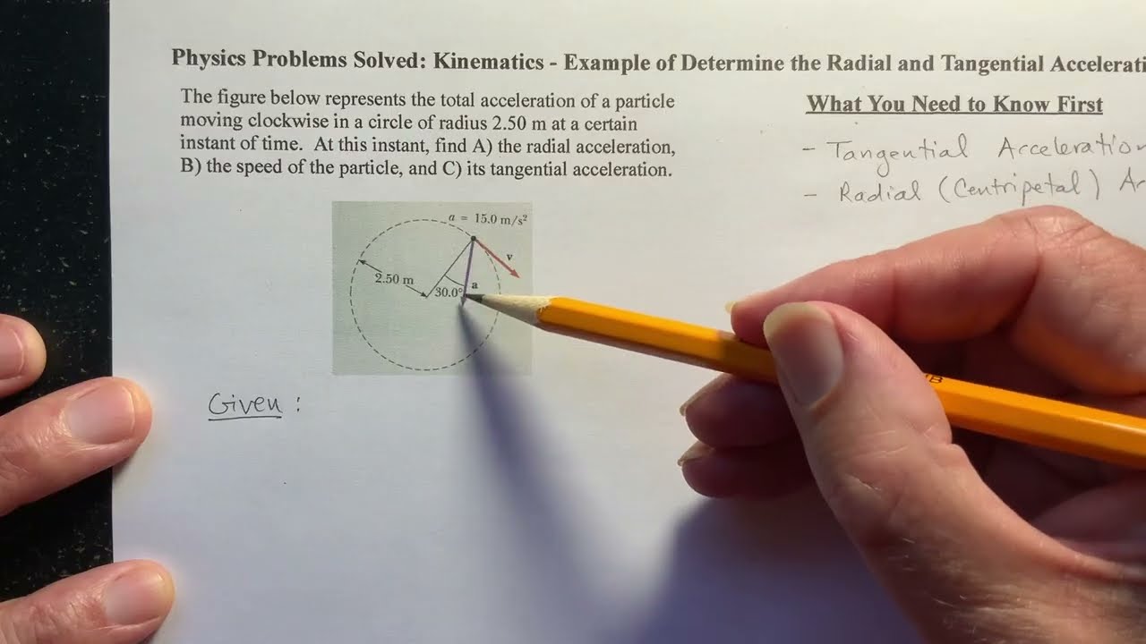 Kinematics Example: Determining the Radial and Tangential Acceleration of a Moving Object 