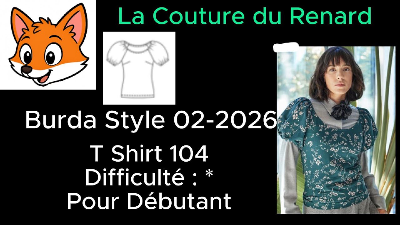 Tuto couture : monter un t-shirt #facile  à manches ballon (Burda Style février 2026) #couture