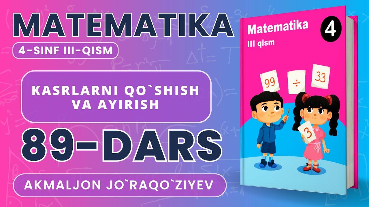 4-SINF MATEMATIKA 89-DARS