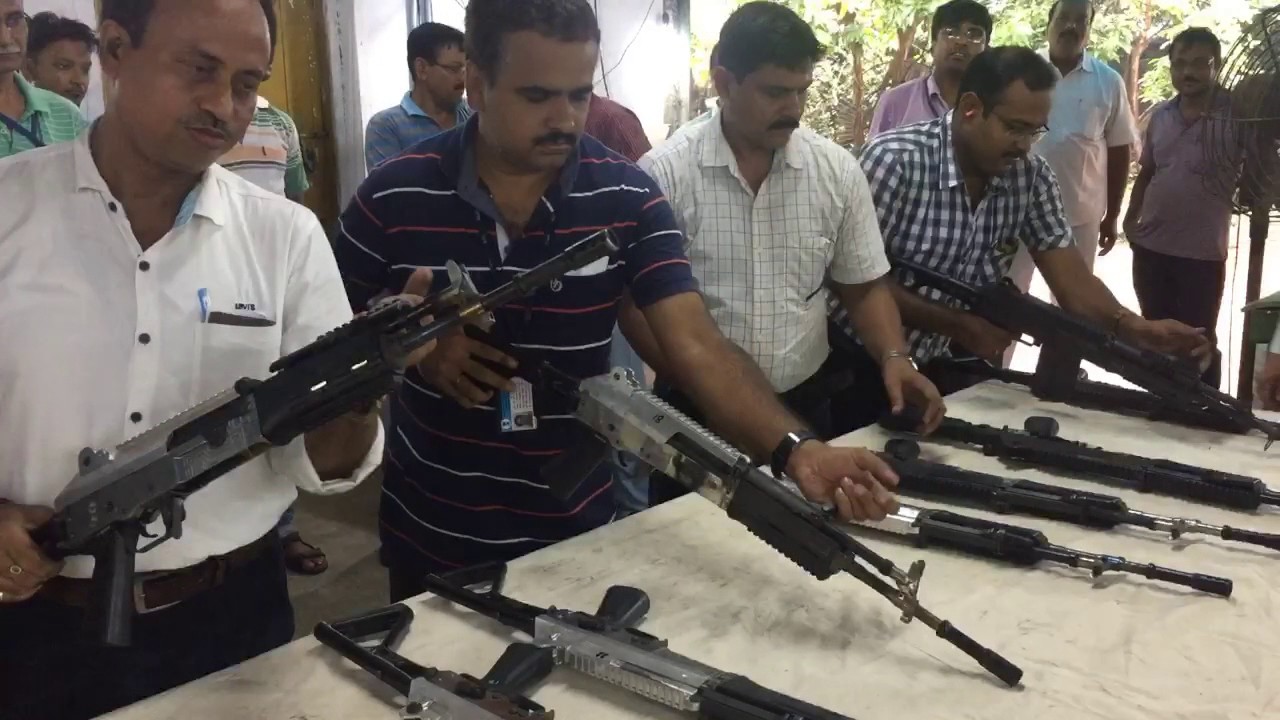 At the Rifle Factory Ishapore shooting range