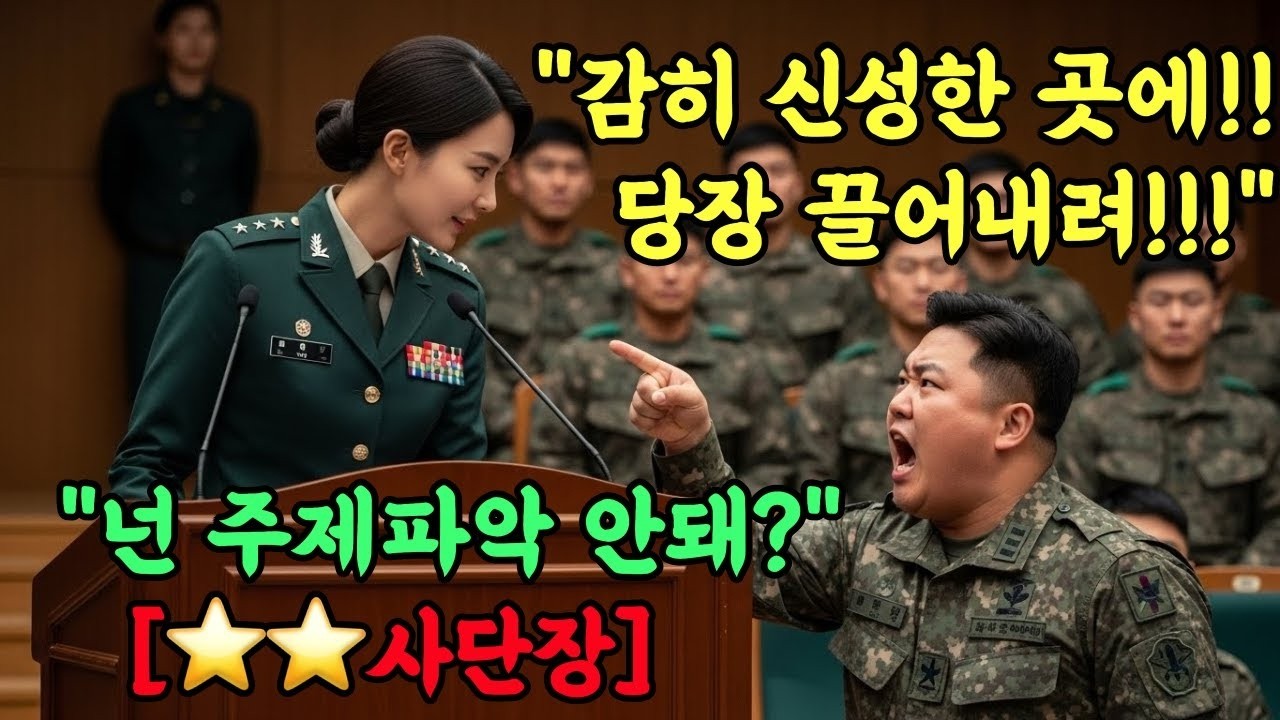 1여자가 감히 신성한 단상에  ' 투스타 사단장인 줄 모르고 쌍욕 퍼붓다가 5분 뒤 전 부대원 앞에서 참교육 당했습니다 오디오북 l 군인스토리 l 사이다복수극 l 창작사연