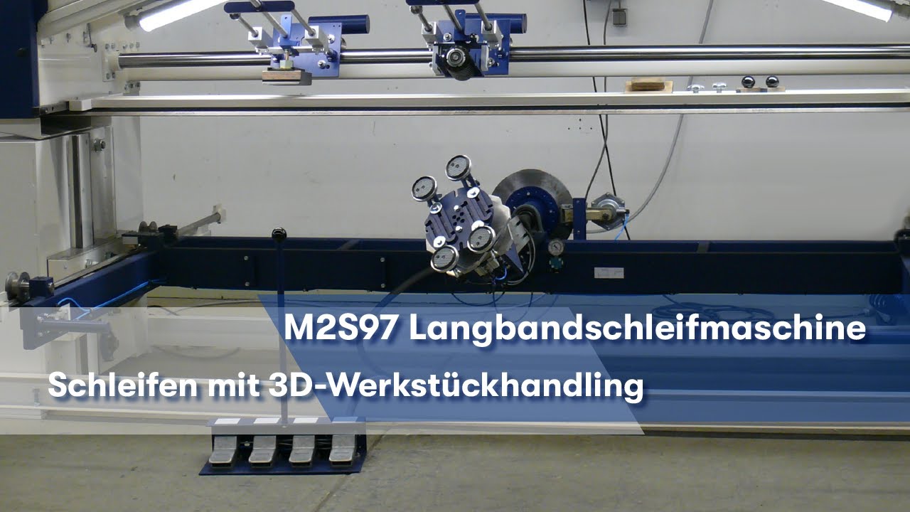 M2S97 Langbandschleifmaschine-3D-Schleifen mit Vakuumhandling-KBM Maschinenbau GmbH Allendorf (Eder)