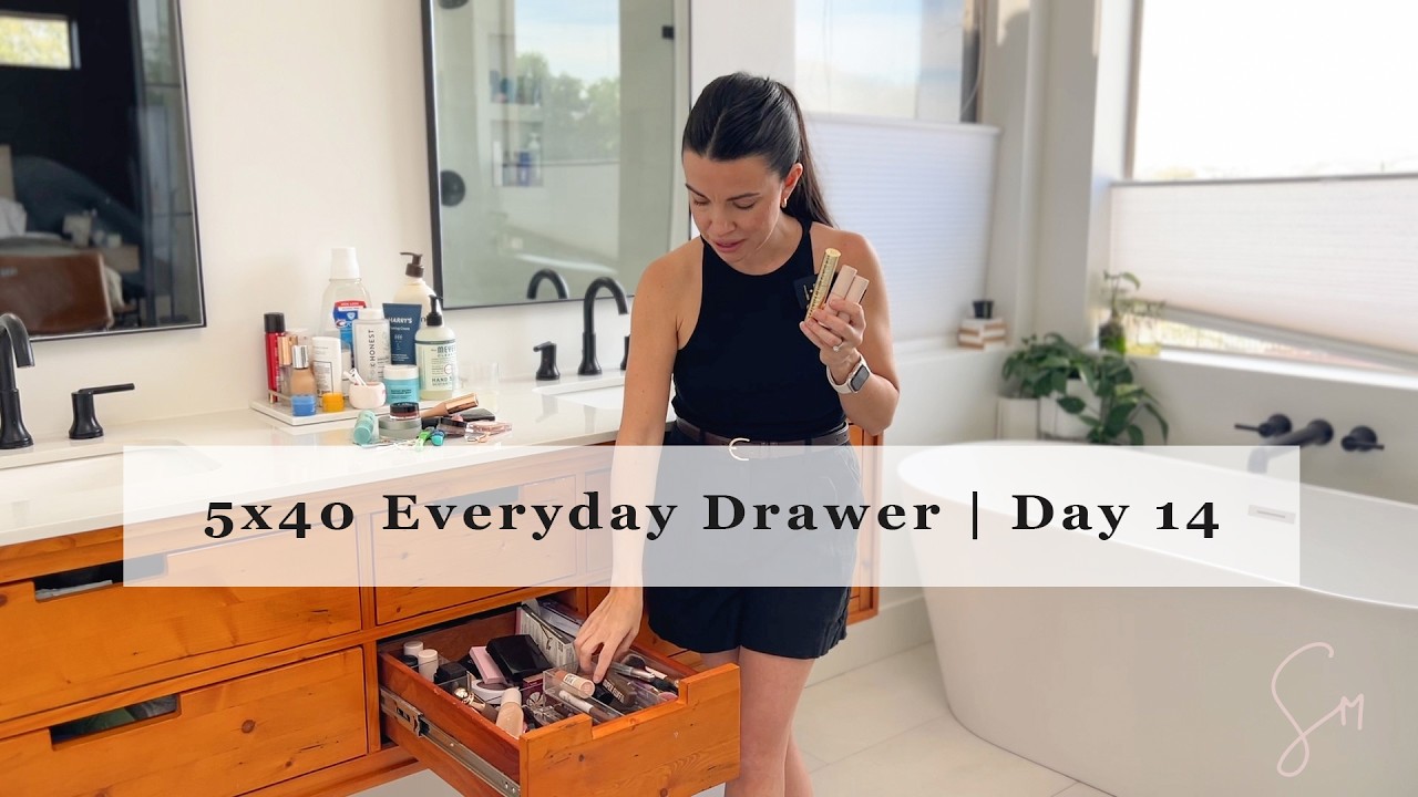 5x40 Decluttering Challenge Day 14 Daily Drawer + Makeup | 5 Minutes a Day for 40 Days of Lent
