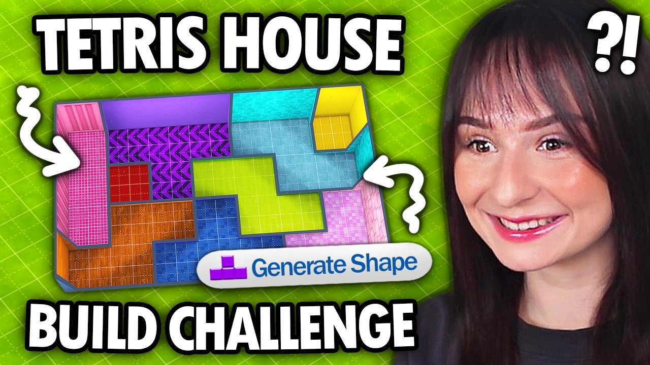 Building a TETRIS SHAPED house challenge in The Sims 4
