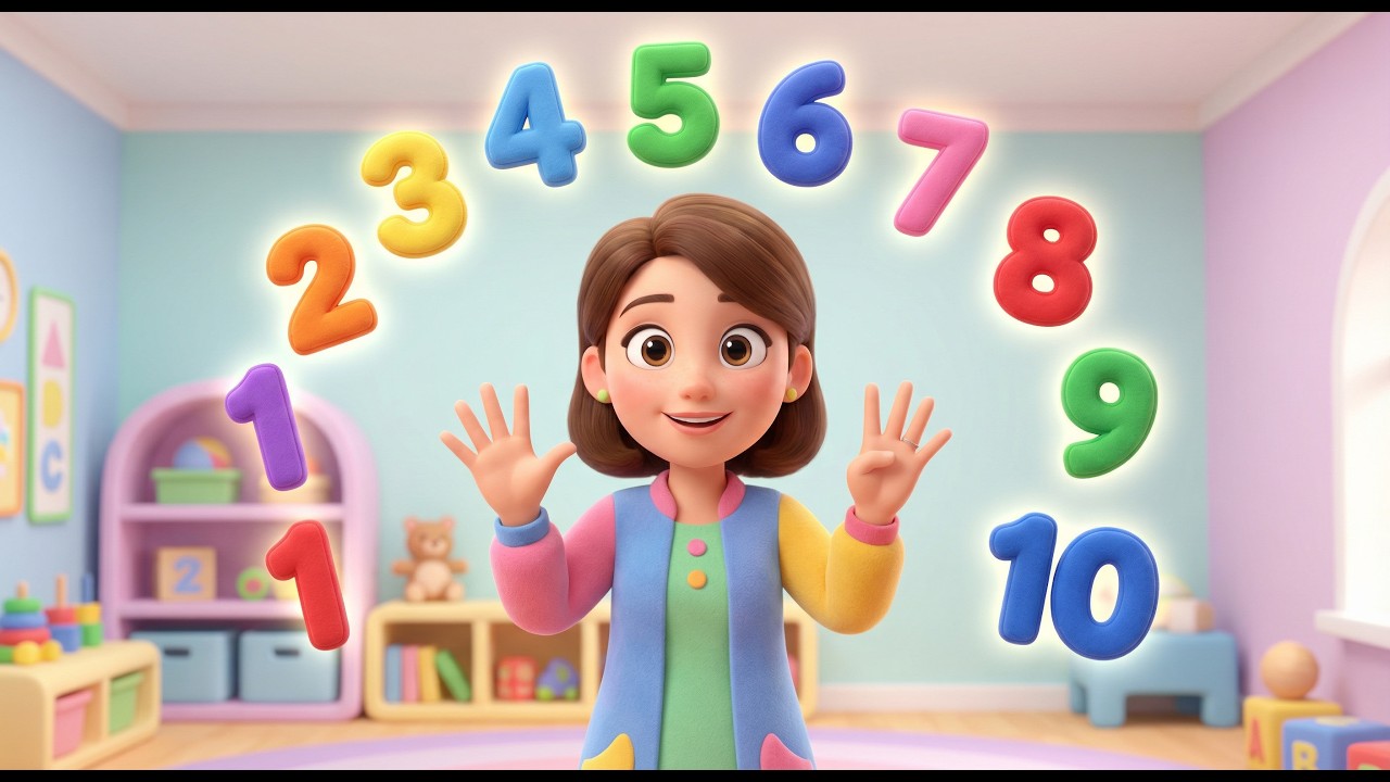 Counting Numbers 1 to 10 🎵 | Learn Numbers for Toddlers & Preschool | Fun Counting Song (LYRICS)
