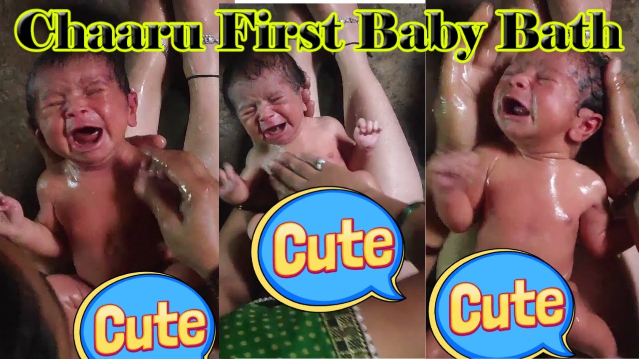 Chaaru First Baby Bath😘😘 | chaaru deshmukh first bath | Baby Bath Tips