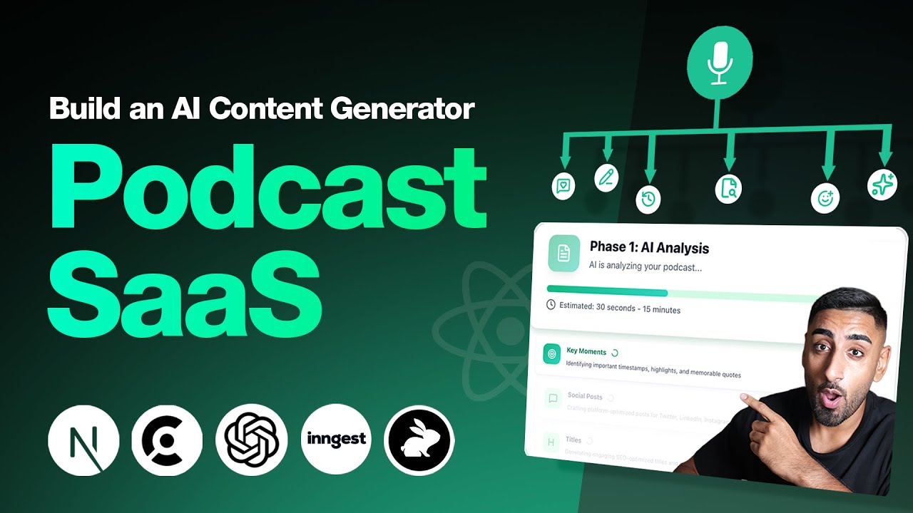 🔴 Let’s build an AI Podcast SaaS with NEXT.JS 16! (Inngest, Clerk, CodeRabbit, Convex, Stripe)