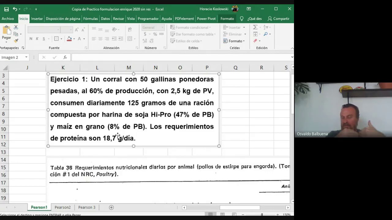 Clase práctica, formulación de dietas, (13/10/2020)