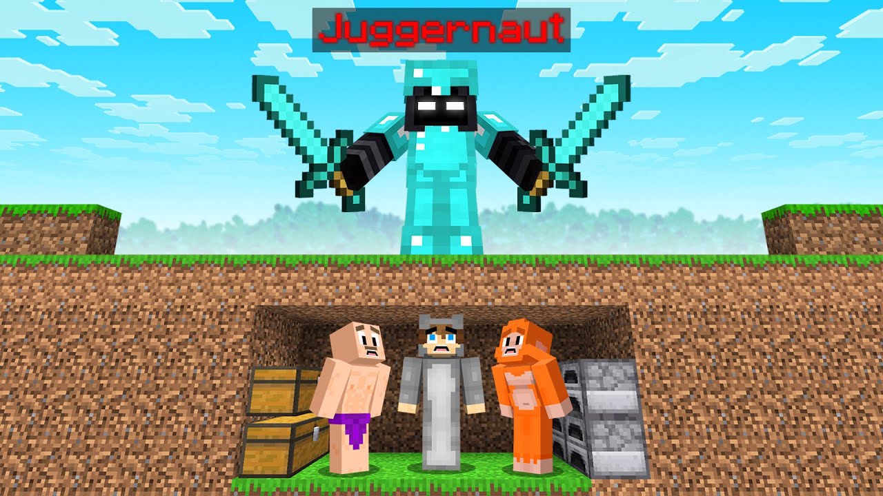 Minecraft Speedrunners vs Full Diamond Juggernaut Hunter!