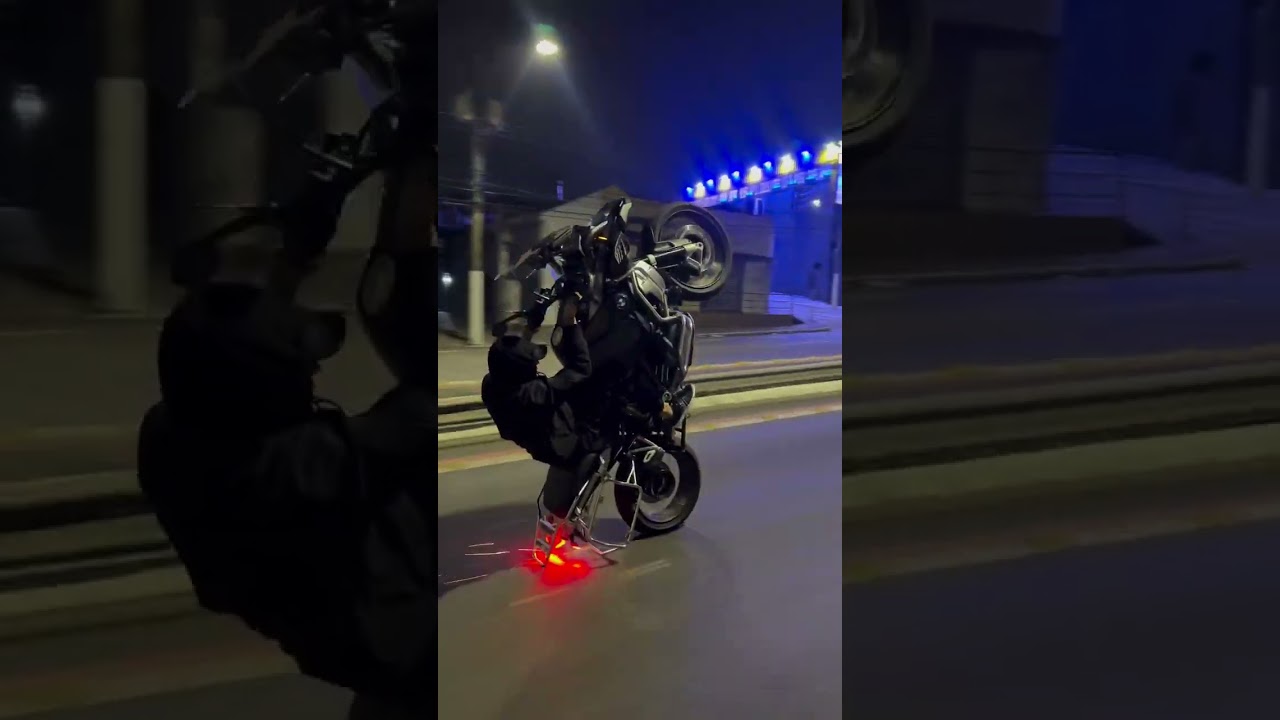 BRASILE&Ntilde;O LOCO HACIENDO WHEELIE en moto 1200cc #short. #parati #motorcycle