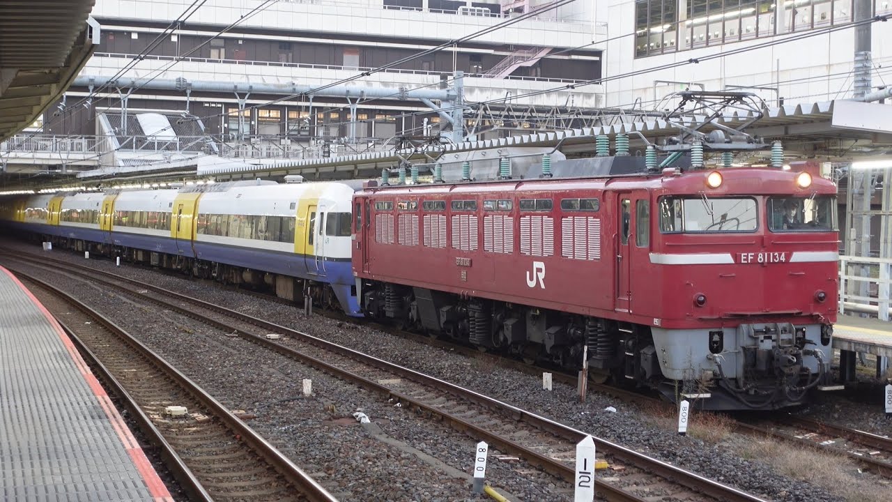 EF81-134+255系Be-04編成 秋田入場配給(廃車回送) 大宮駅発車