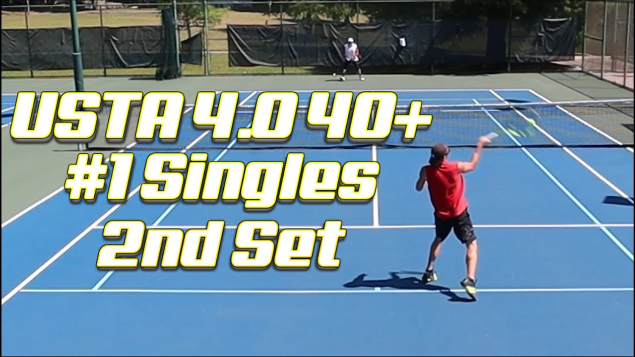 USTA League Tennis Match 4.0 40+ #1 Singles 2nd Set | Intentional Athletics