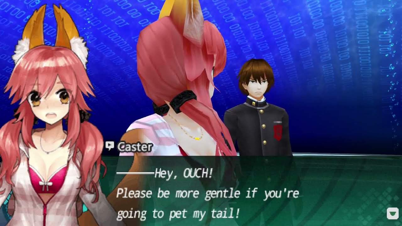 Fate/Extra CCC (English Patch) Tamamo vs Twice Pieceman & Tamamo Dialogue