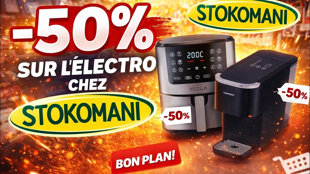 🎁-50% sur l'électroménager chez Stokomani ☕️ mode et déco 🛒