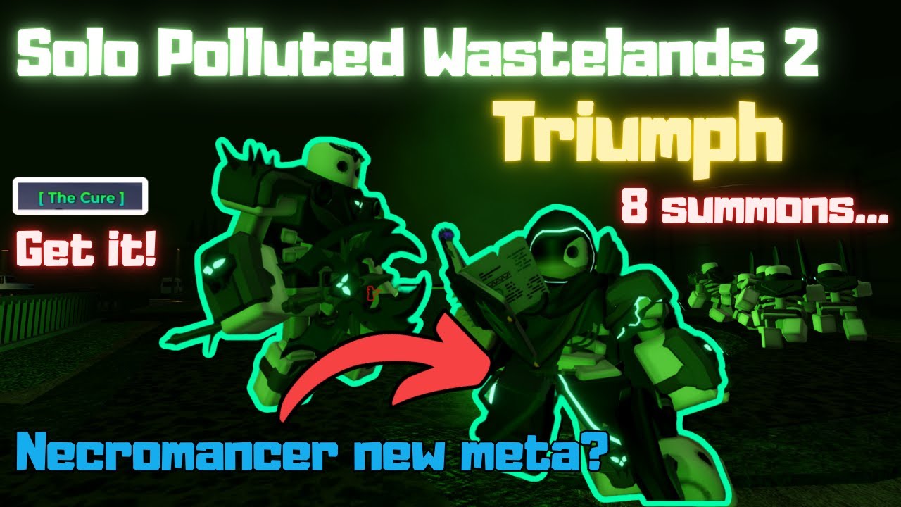 EASIEST SOLO POLLUTED WASTELANDS 2 TRIUMPH WITH BROKEN NECROMANCER | Roblox Tower Defense Simulator